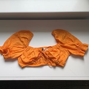 H&M crop top, puffer sleeves